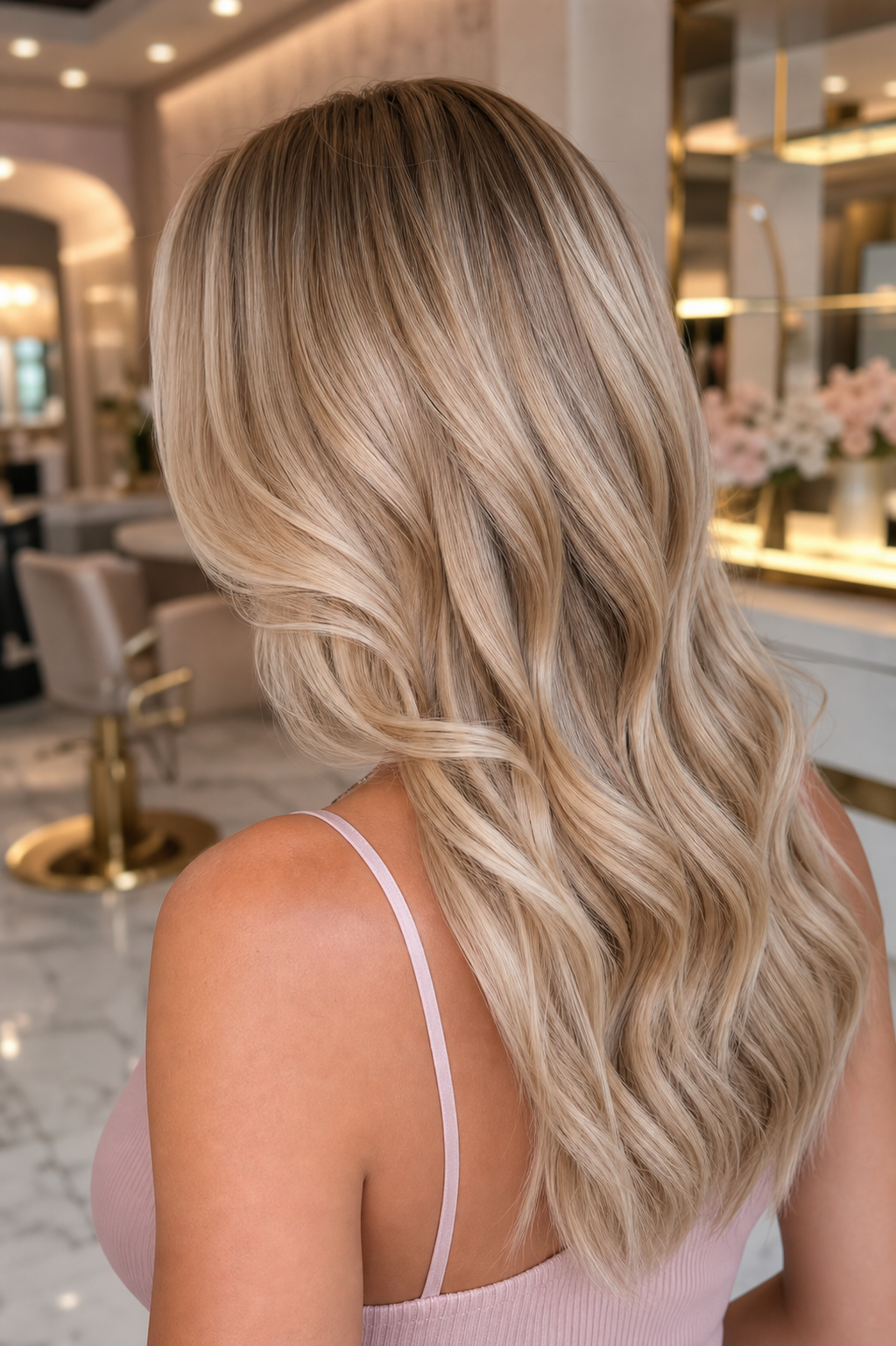 Blonde balayage hair